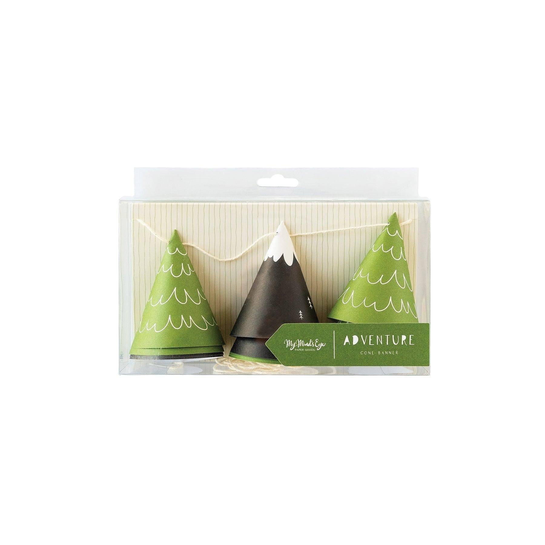 My Minds Eye Adventure Mountain and Tree Cone Banner - partyalacarte.co.in
