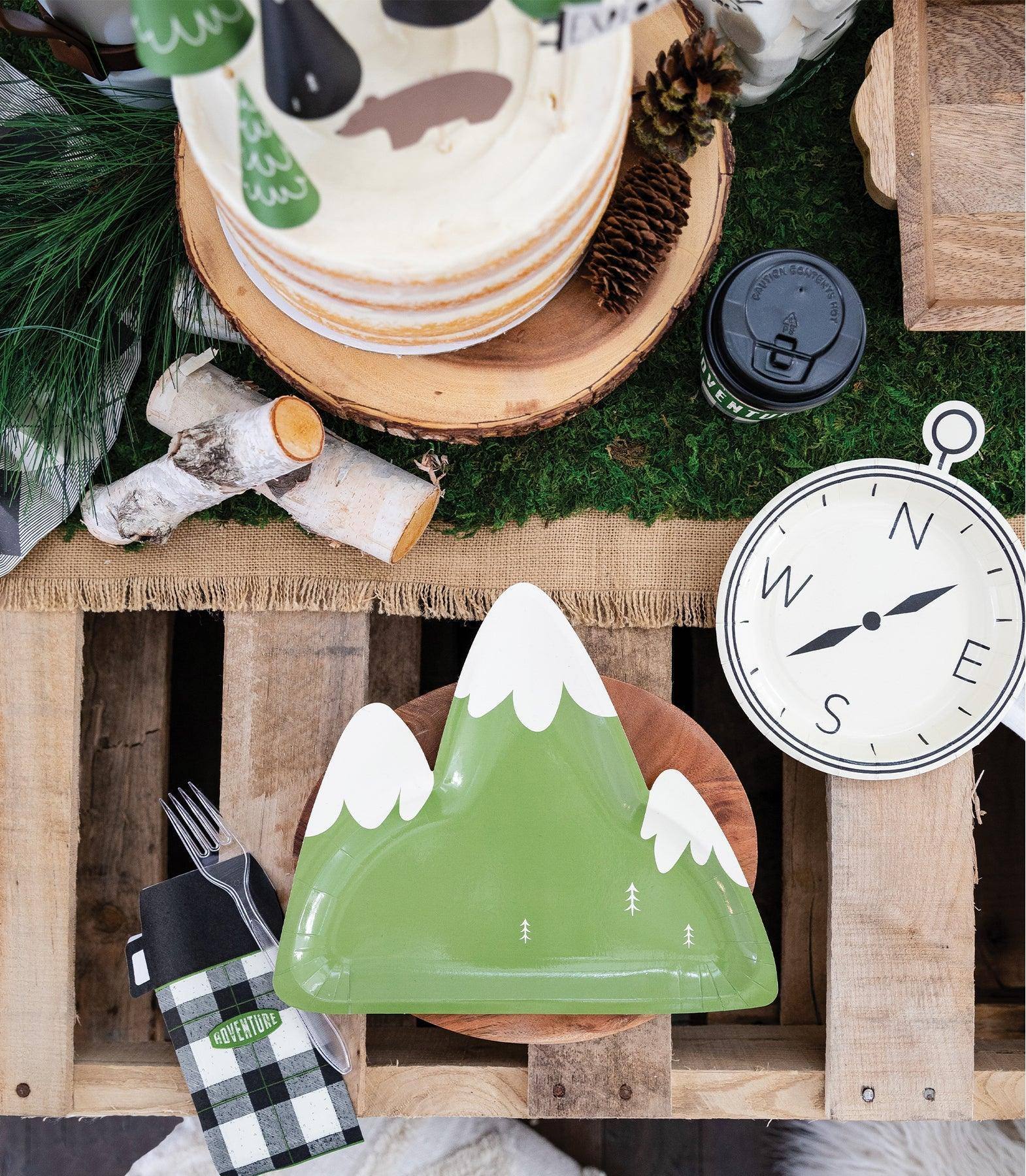 My Minds Eye Adventure Mountain Shaped Plate (x 8) - partyalacarte.co.in