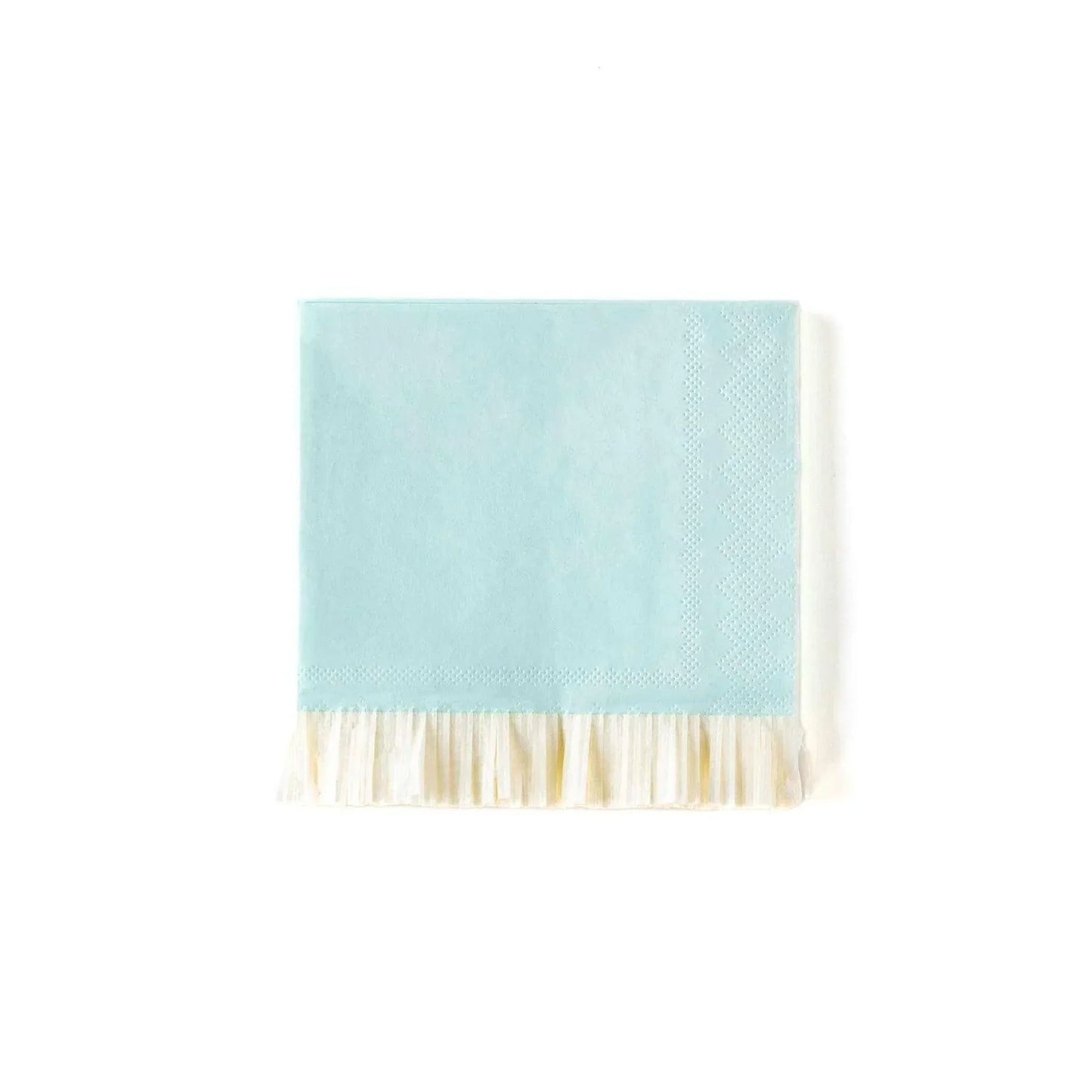 My Minds Eye Baby Blue Fringed Cocktail Napkins (x 25) - partyalacarte.co.in