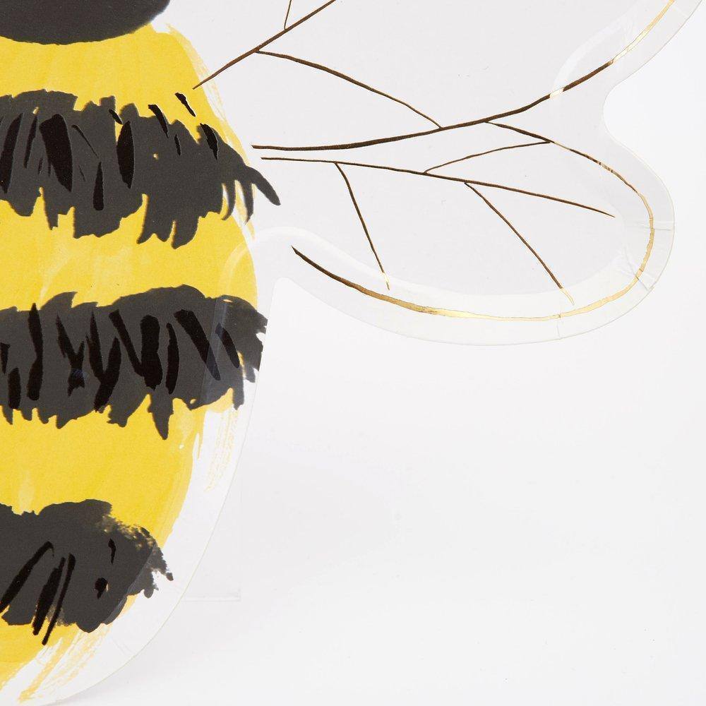 Meri Meri Bee Plates (set of 8) - partyalacarte.co.in