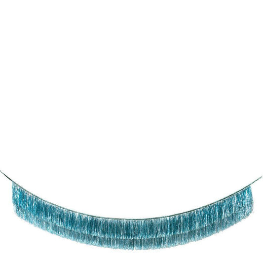 Meri Meri Blue Tinsel Fringe Garland - partyalacarte.co.in