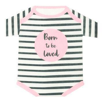 Talking Table Born To Be Loved Pink Baby Napkins - partyalacarte.co.in
