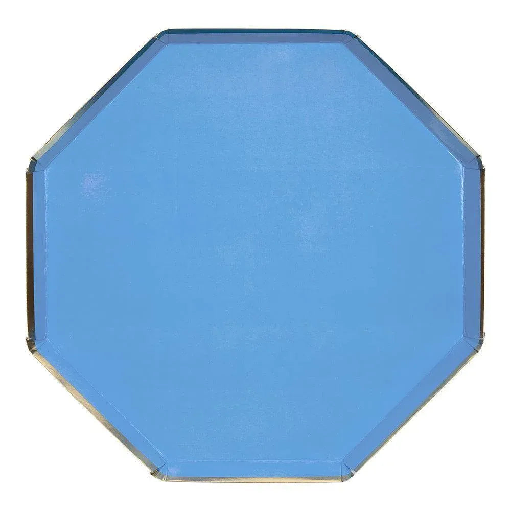 Meri Meri Bright Blue Dinner Plates (Pack of 8) - partyalacarte.co.in