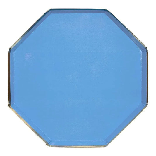 Meri Meri Bright Blue Dinner Plates (Pack of 8) - partyalacarte.co.in