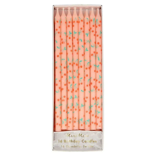 Meri Meri Cherry Pattern Candles (set of 16) - partyalacarte.co.in