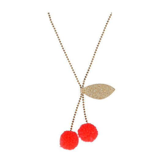 Meri Meri Cherry Pompom Necklace - partyalacarte.co.in