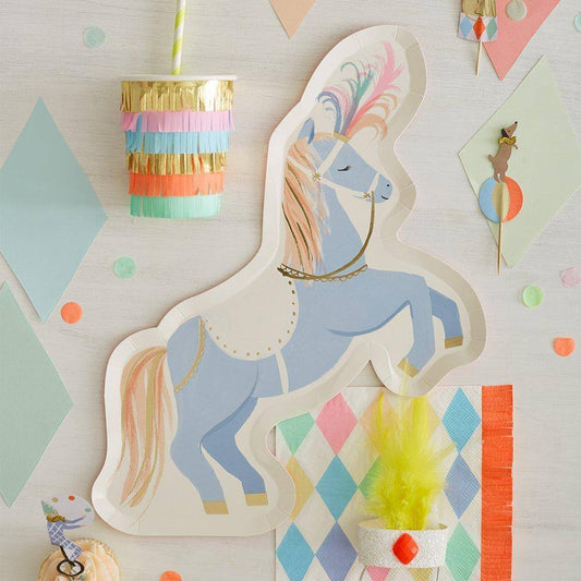 Meri Meri Circus Stallion Plates (set of 8) - partyalacarte.co.in
