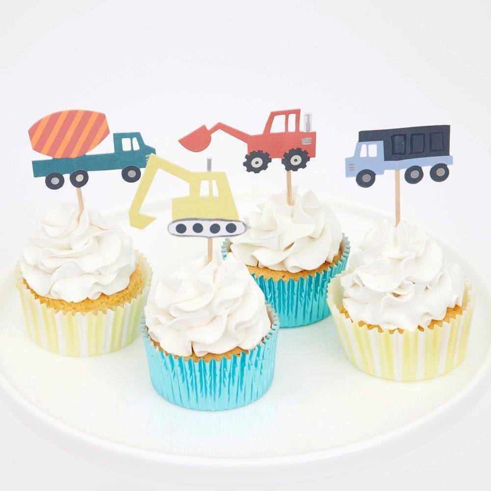 partyalacarte.in Construction Cupcake Kit (set of 24 toppers) - partyalacarte.co.in