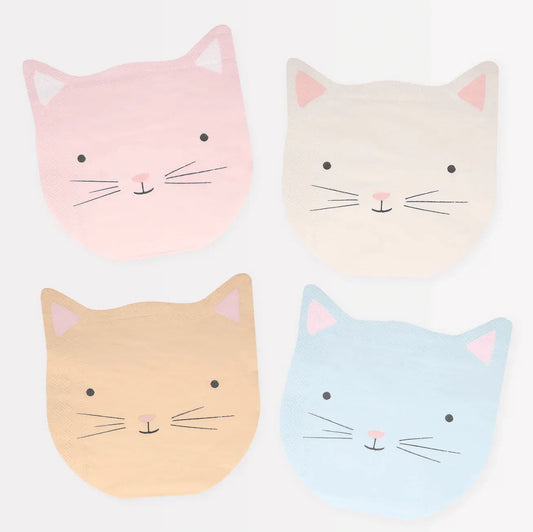 Meri Meri Cute Kitten Napkins (x 16) - partyalacarte.co.in