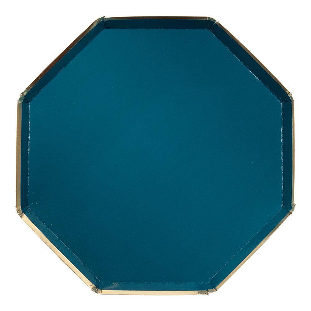 Meri Meri Dark Teal Dinner Plates (set of 8) - partyalacarte.co.in