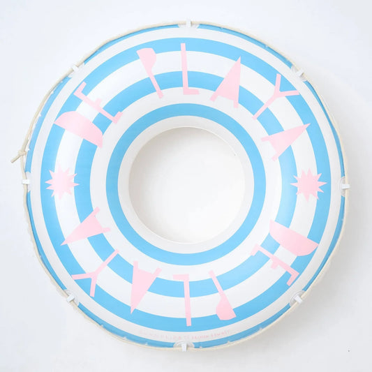 sunnylife De Playa Stripe Retro Pool Ring - partyalacarte.co.in