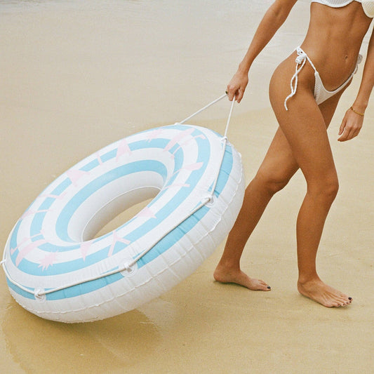 sunnylife De Playa Stripe Retro Pool Ring - partyalacarte.co.in