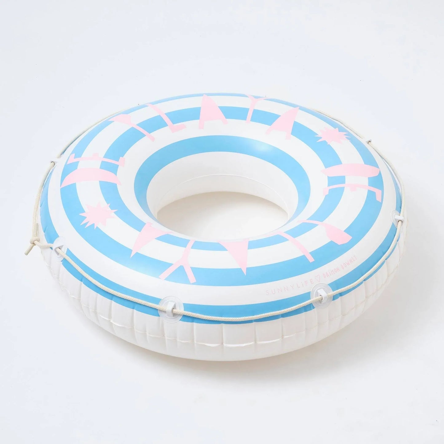 sunnylife De Playa Stripe Retro Pool Ring - partyalacarte.co.in