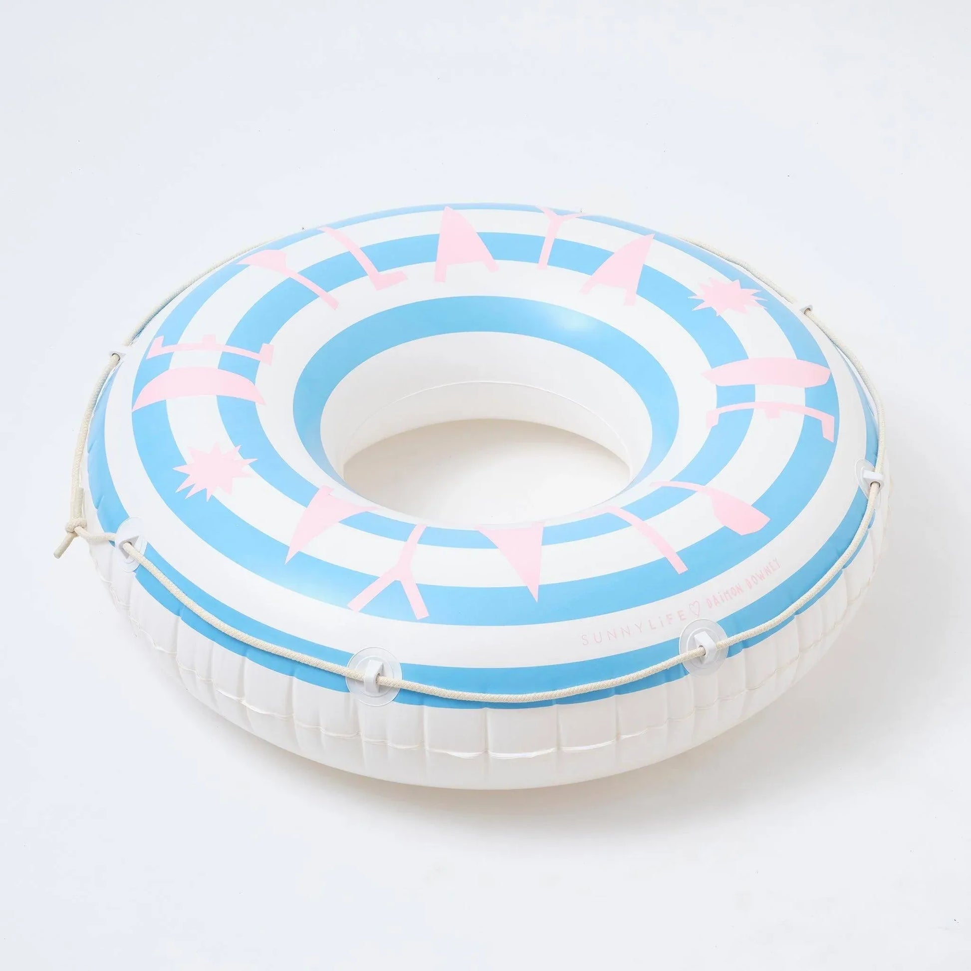 sunnylife De Playa Stripe Retro Pool Ring - partyalacarte.co.in