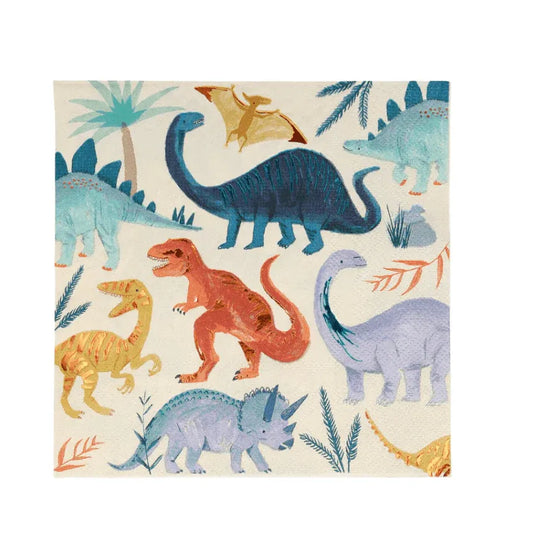 Meri Meri Dinosaur Kingdom Large Napkins (x 16) - partyalacarte.co.in