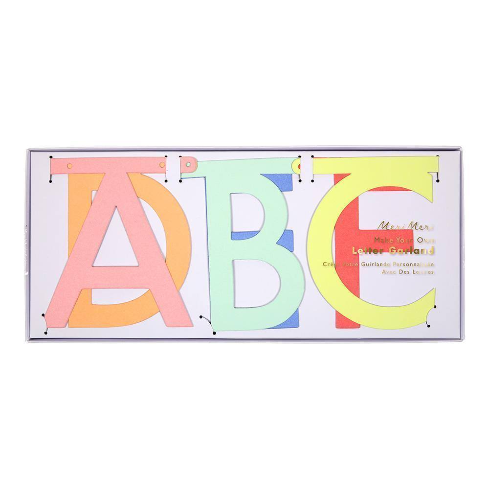 Meri Meri DIY Neon Letter Garland Kit - partyalacarte.co.in