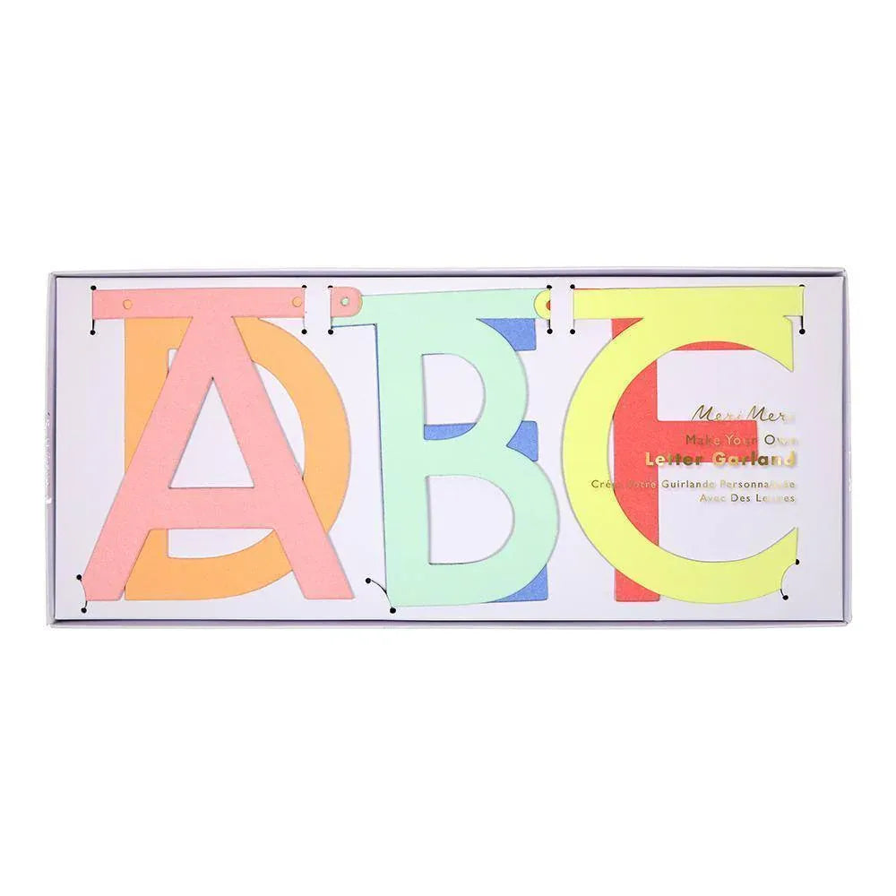 Meri Meri DIY Neon Letter Garland Kit - partyalacarte.co.in