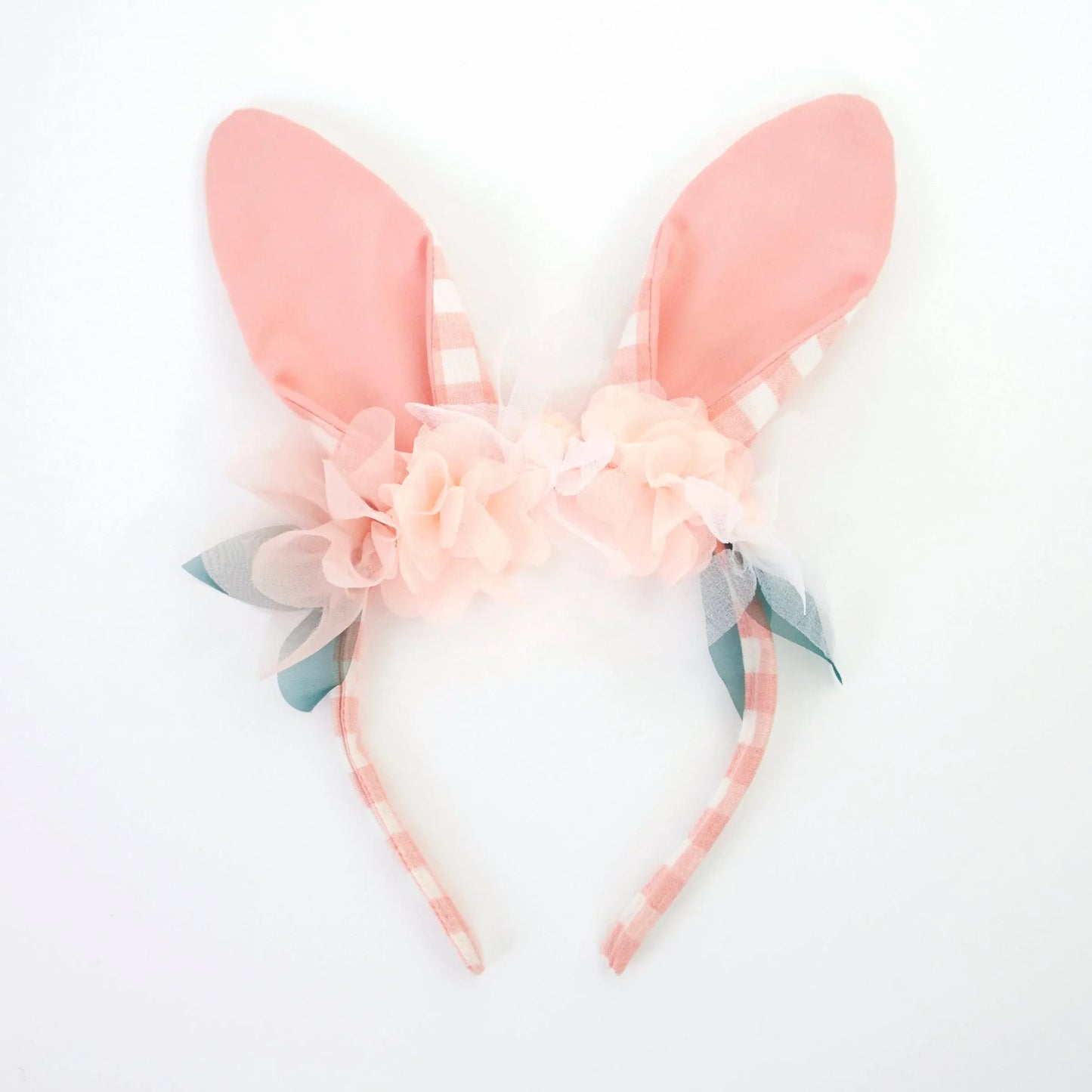 Meri Meri Embellished Gingham Bunny Headband - partyalacarte.co.in