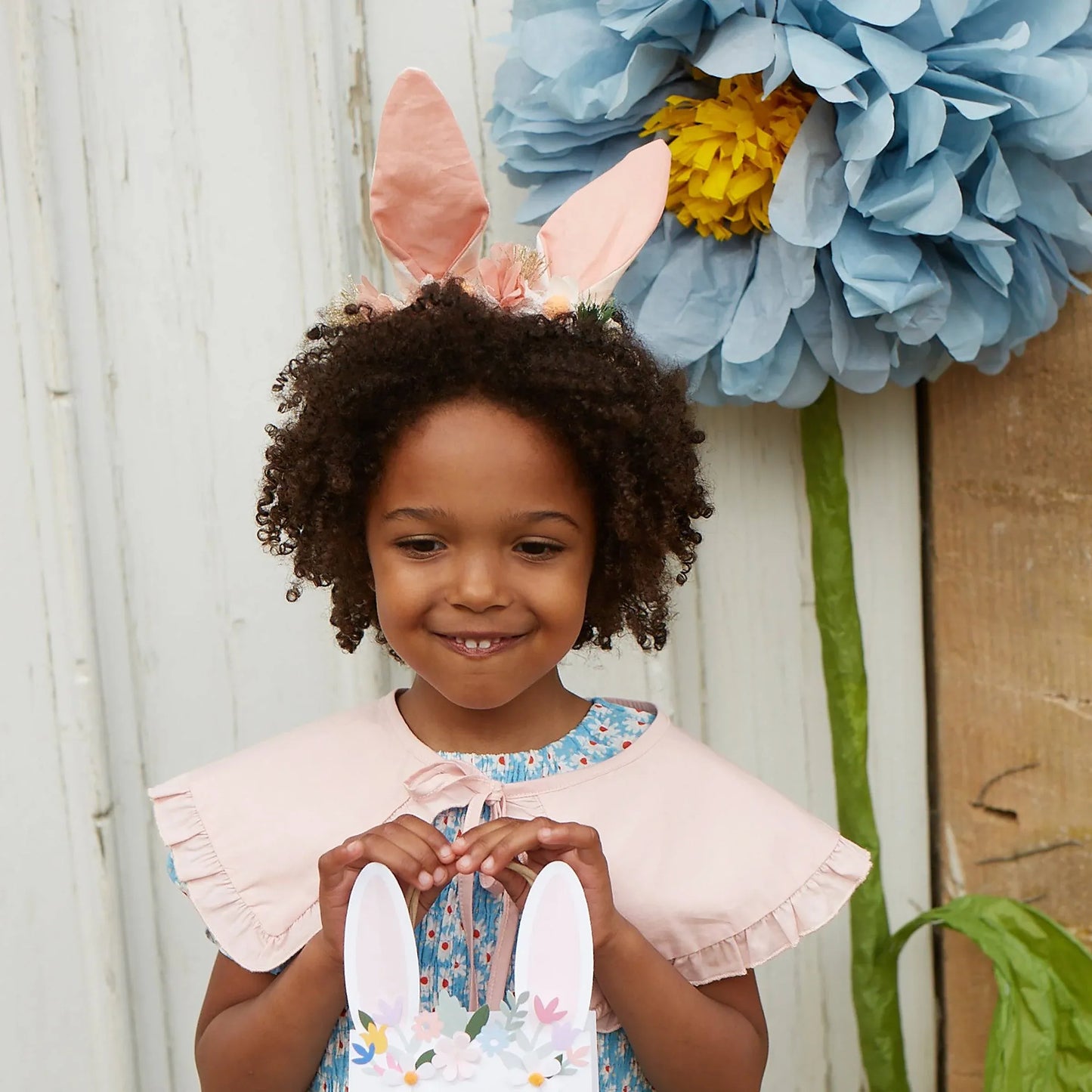 Meri Meri Embellished Gingham Bunny Headband - partyalacarte.co.in