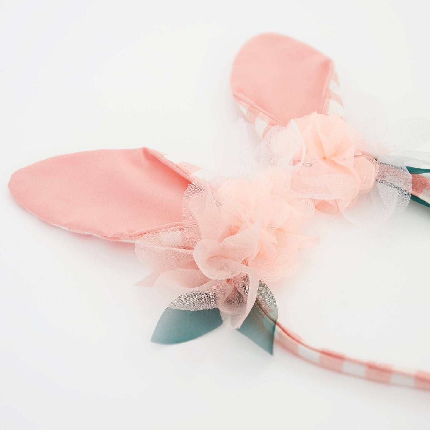 Meri Meri Embellished Gingham Bunny Headband - partyalacarte.co.in