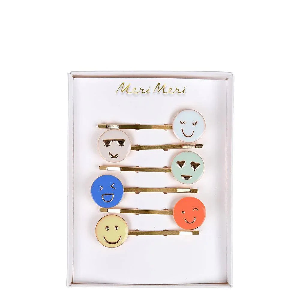 Meri Meri Emoji Enamel Hair Slides (set of 6) - partyalacarte.co.in