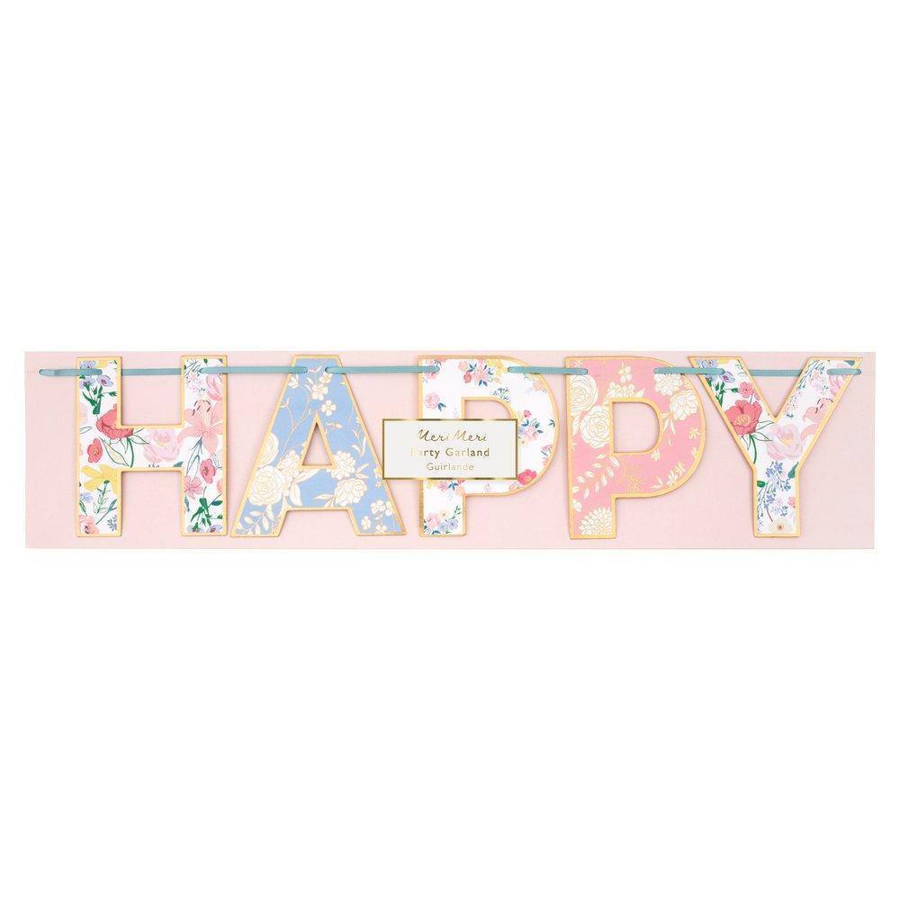 Meri Meri English Garden Birthday Garland - partyalacarte.co.in