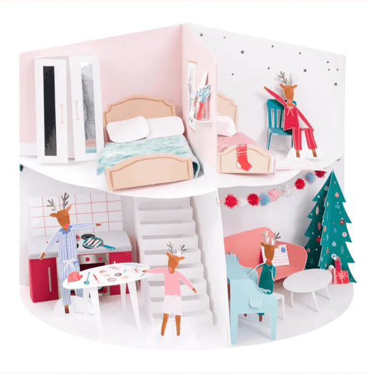 Meri Meri Festive House Paper Craft Advent Calendar - partyalacarte.co.in