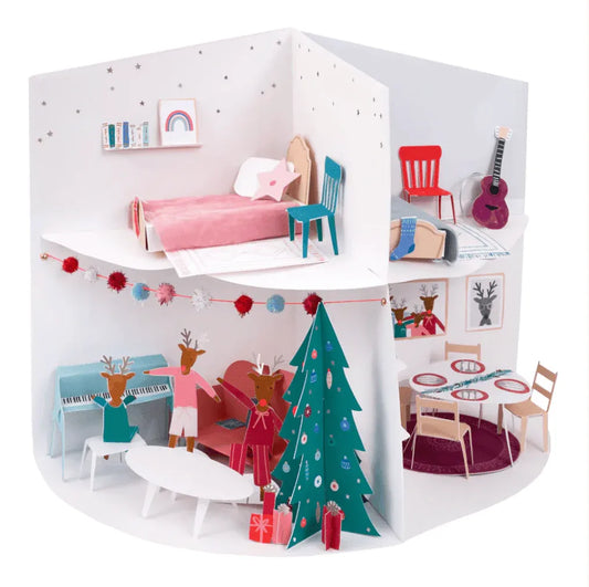 Meri Meri Festive House Paper Craft Advent Calendar - partyalacarte.co.in