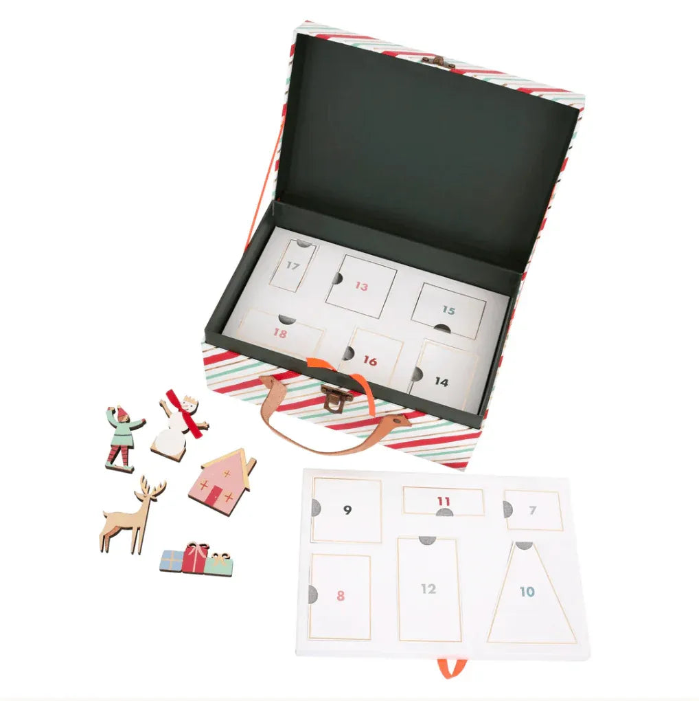Meri Meri Festive Village Wooden Advent Calendar - partyalacarte.co.in