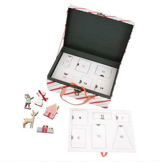 Meri Meri Festive Village Wooden Advent Calendar - partyalacarte.co.in