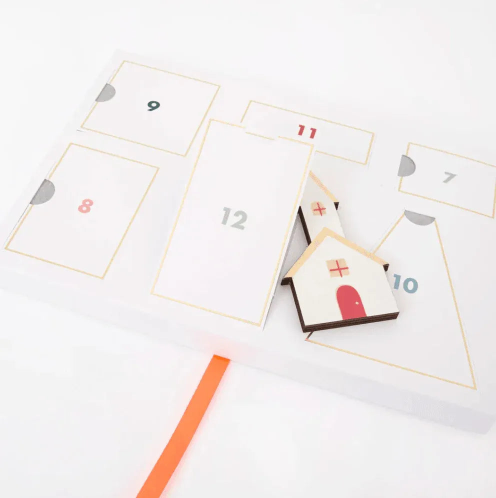 Meri Meri Festive Village Wooden Advent Calendar - partyalacarte.co.in