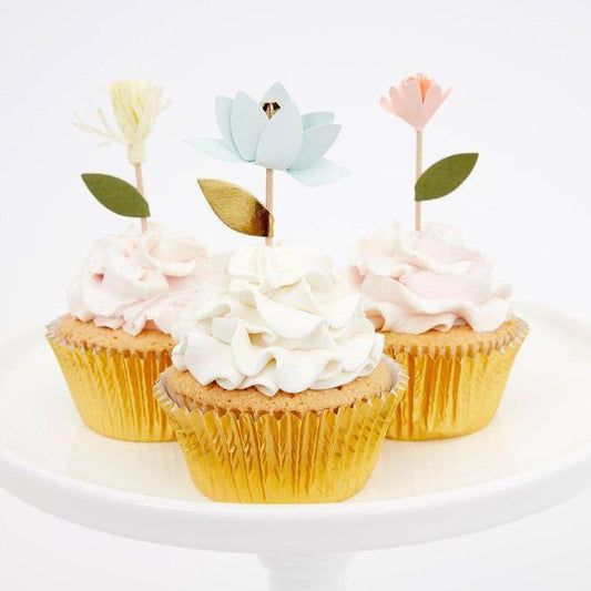 Meri Meri Flower Bouquet Cupcake Kit (set of 12 toppers) - partyalacarte.co.in