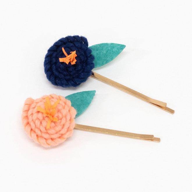 Meri Meri Flower Posy Hair Slides (set of 2) - partyalacarte.co.in