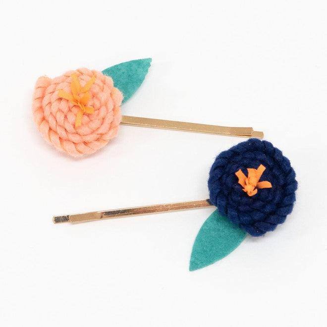 Meri Meri Flower Posy Hair Slides (set of 2) - partyalacarte.co.in