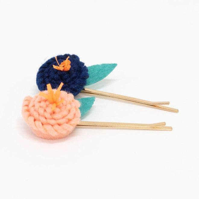 Meri Meri Flower Posy Hair Slides (set of 2) - partyalacarte.co.in