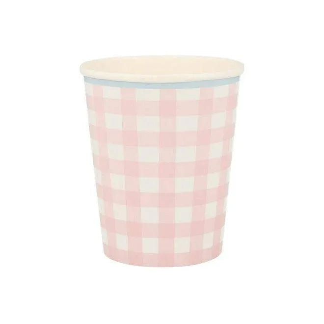 Meri Meri Gingham Cups (set of 12) - partyalacarte.co.in