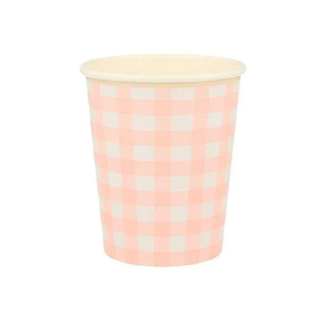 Meri Meri Gingham Cups (set of 12) - partyalacarte.co.in