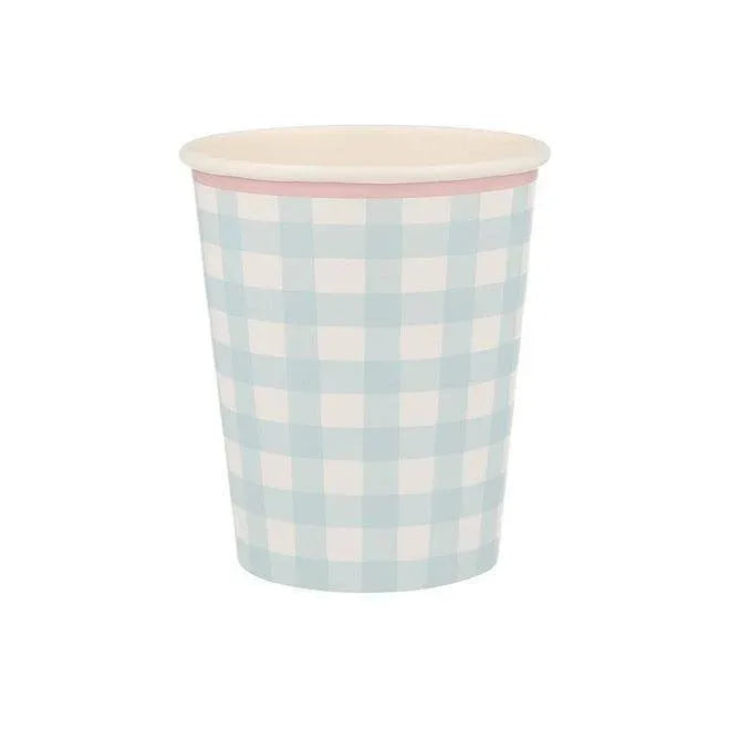Meri Meri Gingham Cups (set of 12) - partyalacarte.co.in