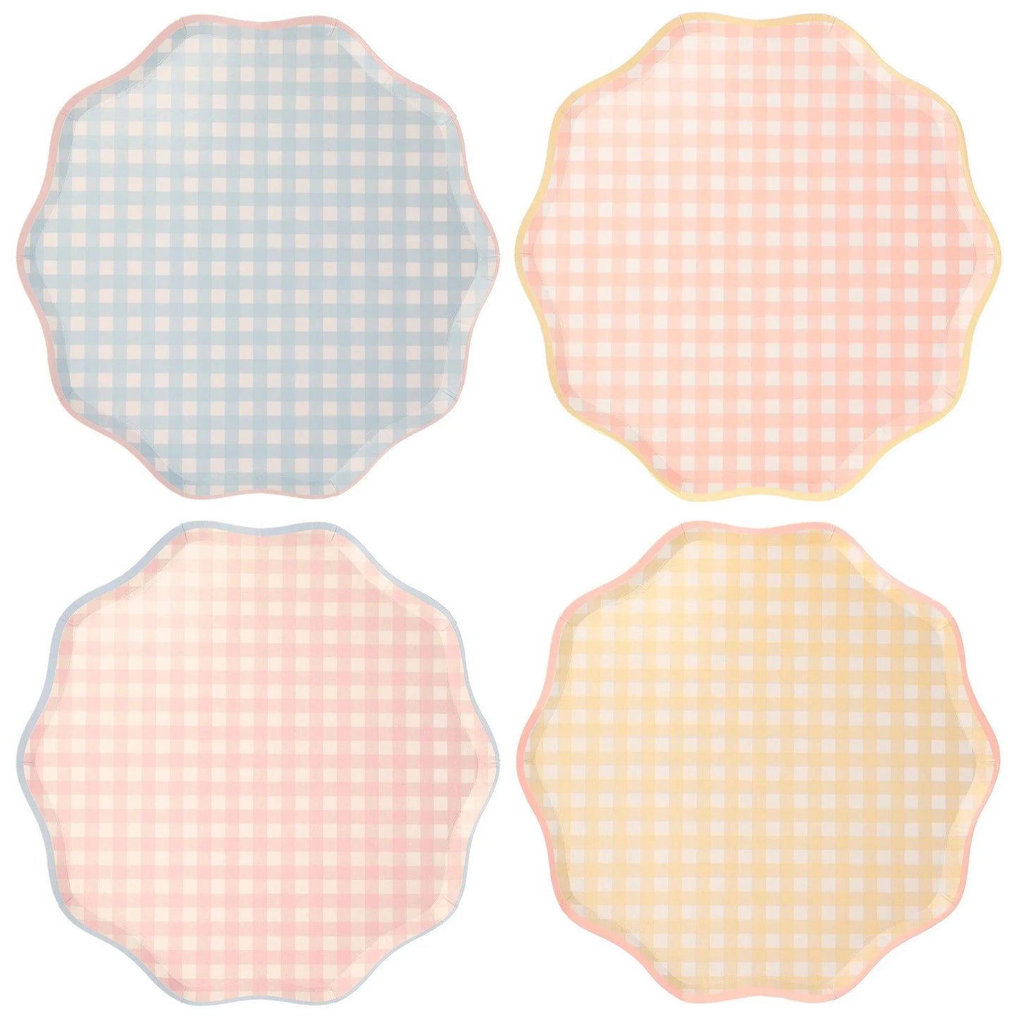 Meri Meri Gingham Dinner Plates (set of 12) - partyalacarte.co.in