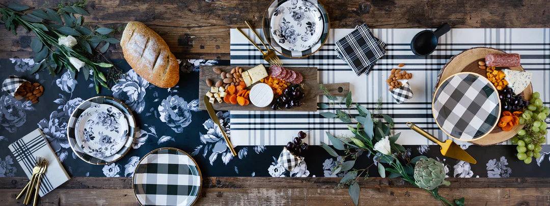 My Minds Eye Gingham Floral Table Runner - partyalacarte.co.in