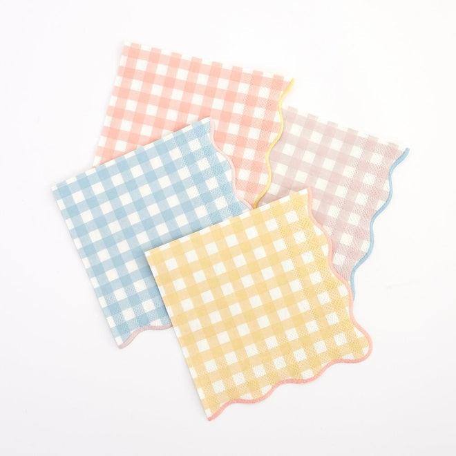 Meri Meri Gingham Large Napkins (set of 20) - partyalacarte.co.in