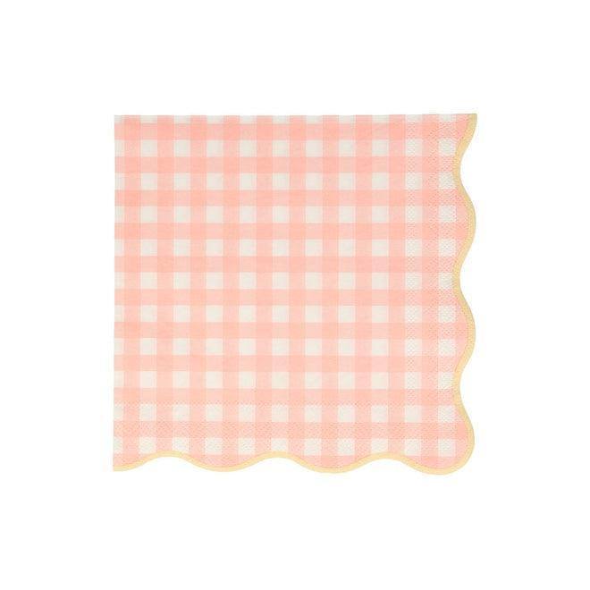 Meri Meri Gingham Large Napkins (set of 20) - partyalacarte.co.in
