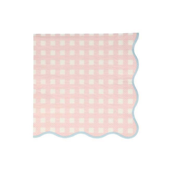 Meri Meri Gingham Large Napkins (set of 20) - partyalacarte.co.in