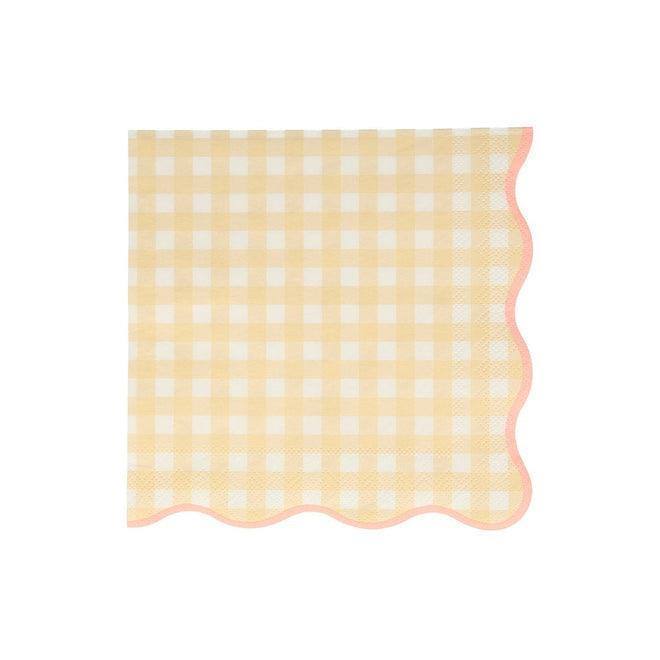 Meri Meri Gingham Large Napkins (set of 20) - partyalacarte.co.in