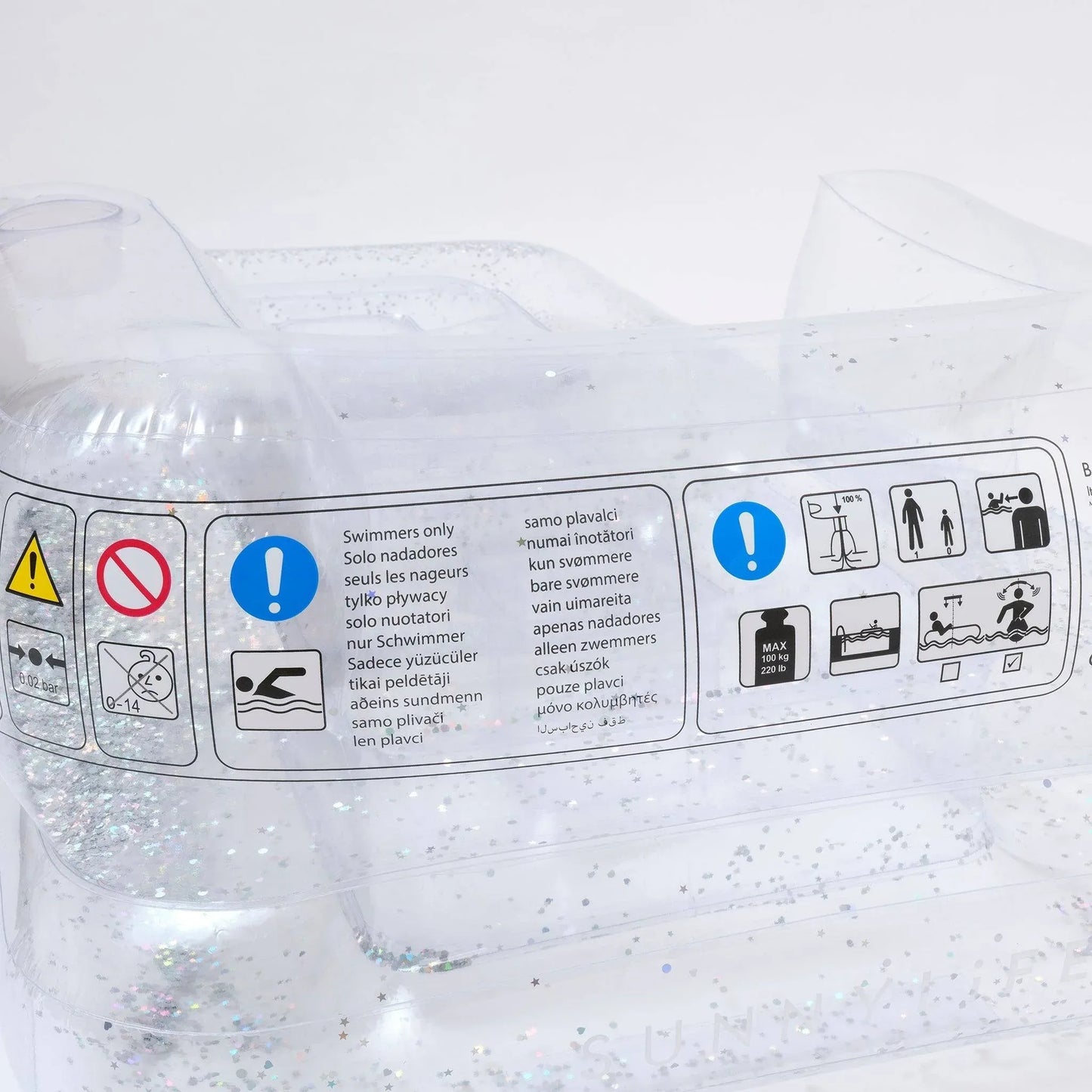 sunnylife Glitter Inflatable Lilo Chair - partyalacarte.co.in