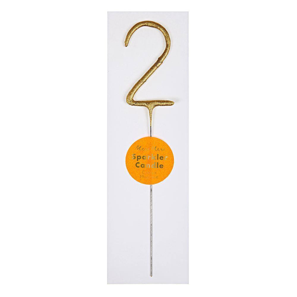 Meri Meri Gold Sparkler Number Candles - partyalacarte.co.in