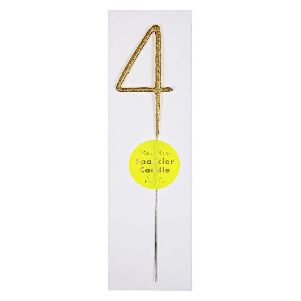 Meri Meri Gold Sparkler Number Candles - partyalacarte.co.in
