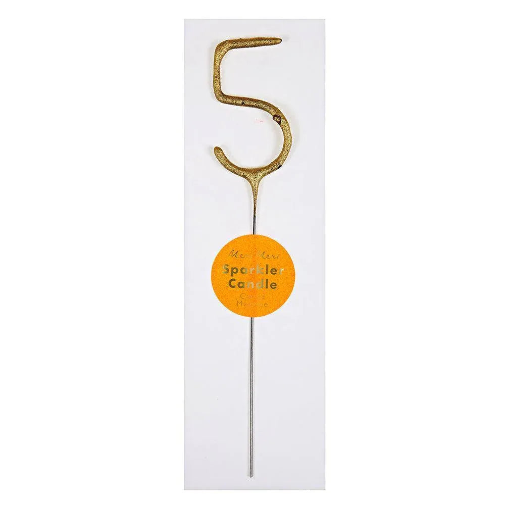 Meri Meri Gold Sparkler Number Candles - partyalacarte.co.in