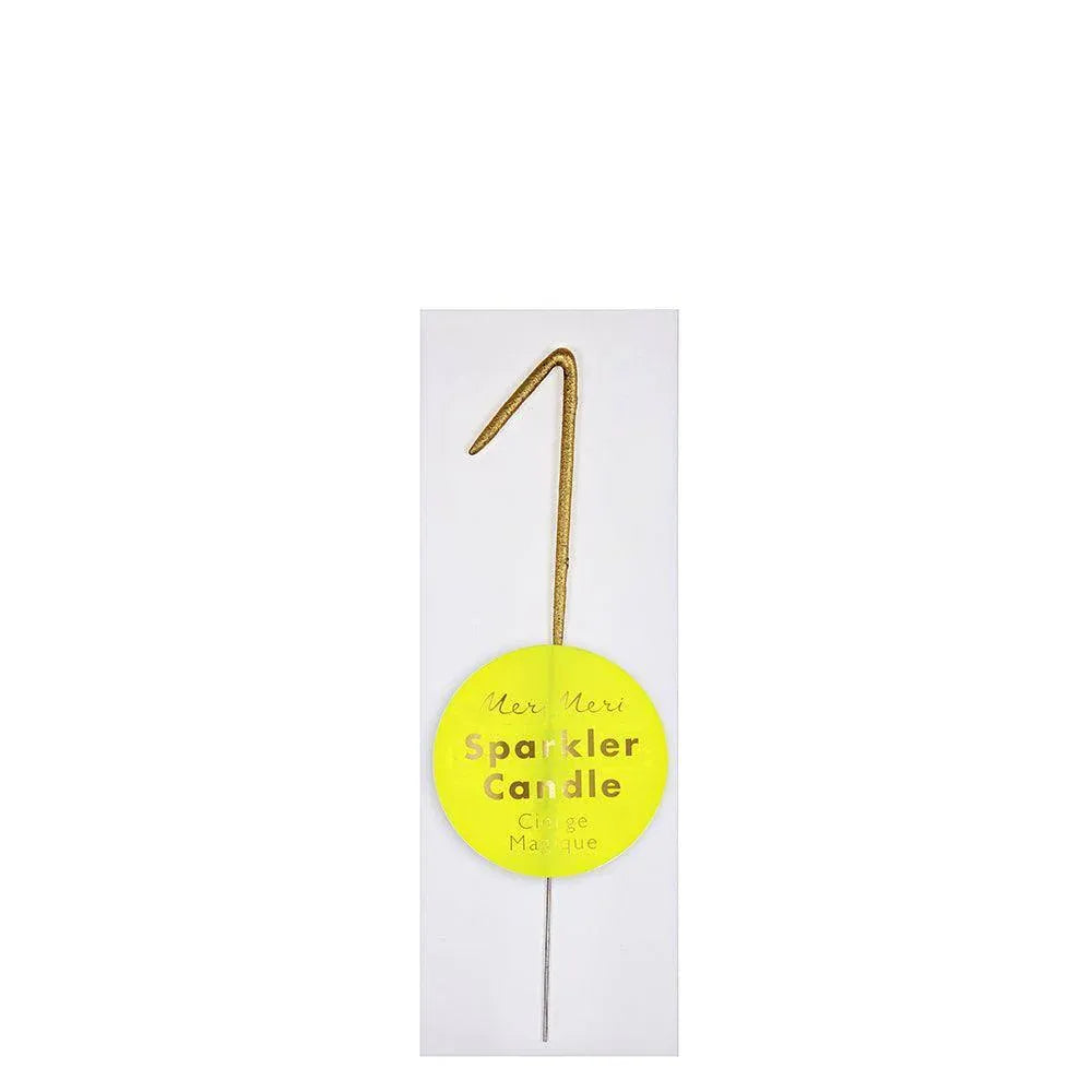 Meri Meri Gold Sparkler Number Candles - partyalacarte.co.in