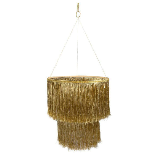 Meri Meri Gold Tinsel Chandelier - partyalacarte.co.in